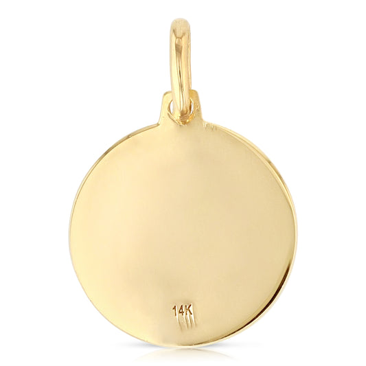 14K Gold St. Jude Thaddeus Pray For Us Pendant