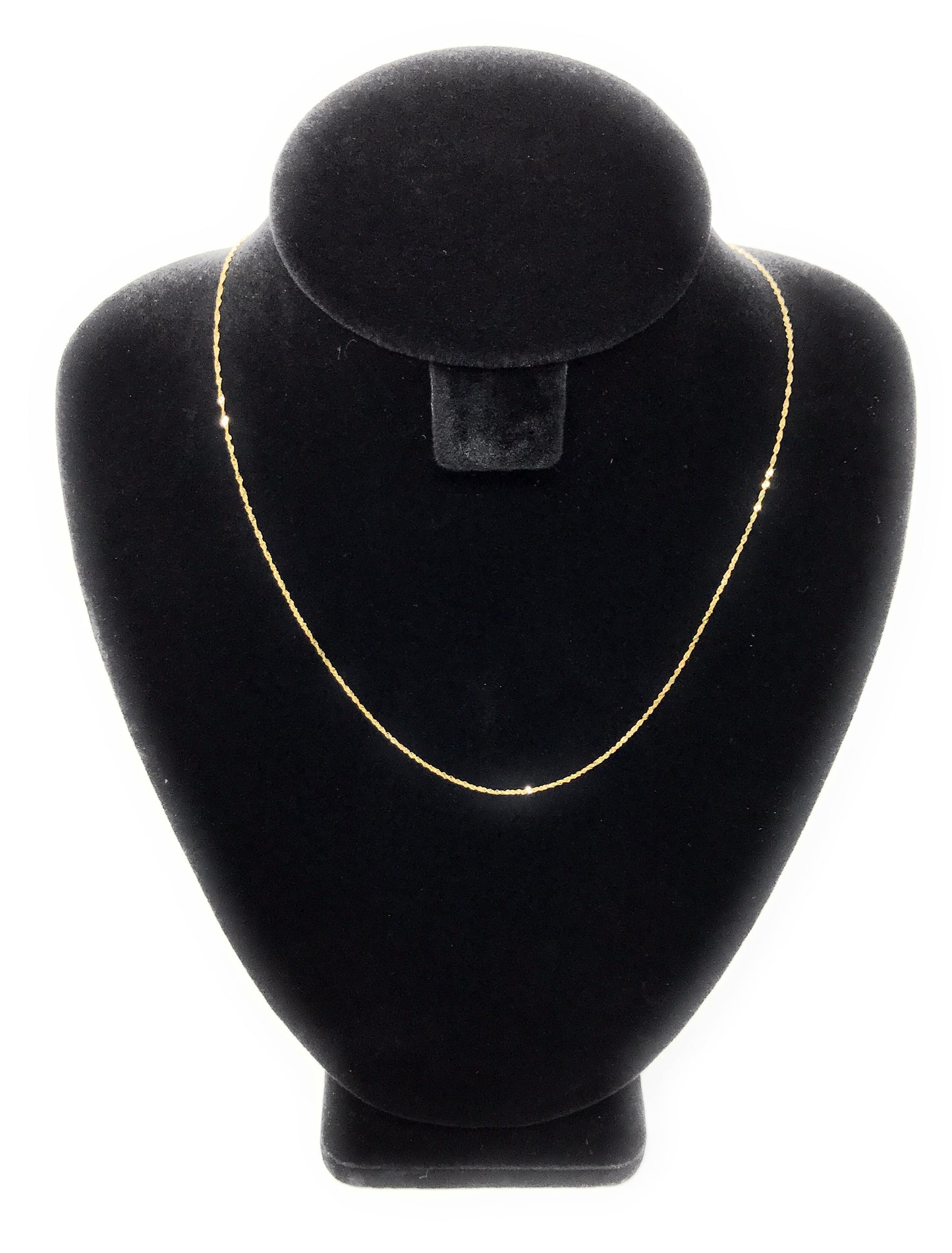 14K Gold  0.9mm Singapore Chain Necklace with Spring Ring Clasp