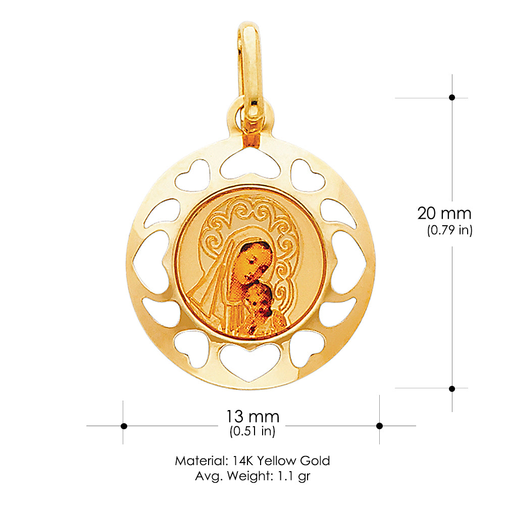14K Yellow Gold Communion CZ Pendant