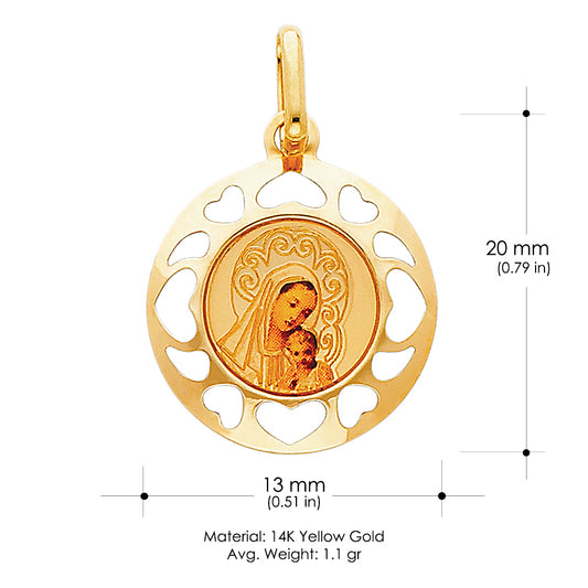14K Yellow Gold Communion CZ Pendant