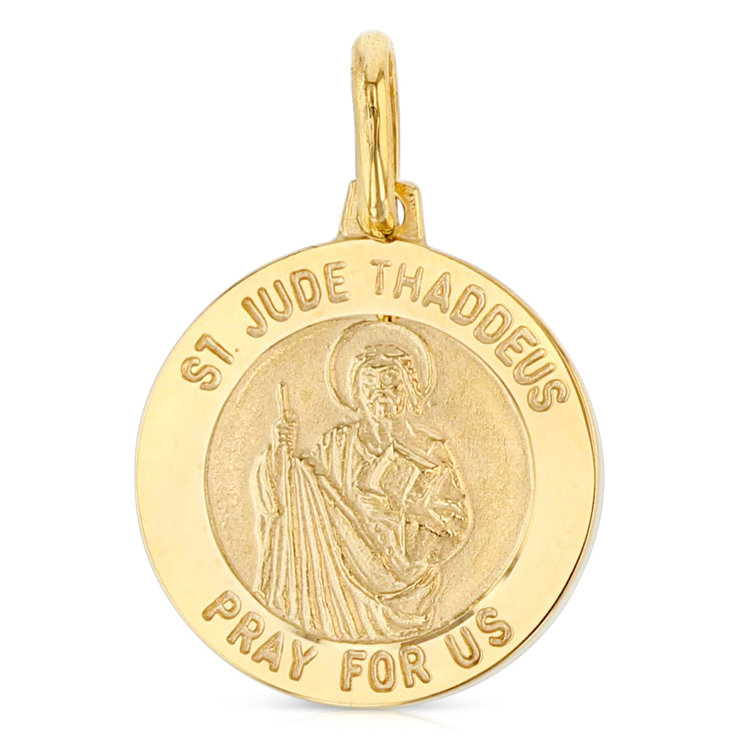 14K Gold St. Jude Thaddeus Pray For Us Pendant