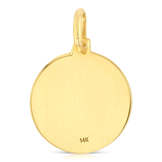 14K Gold St. Michael Pray For Us Pendant