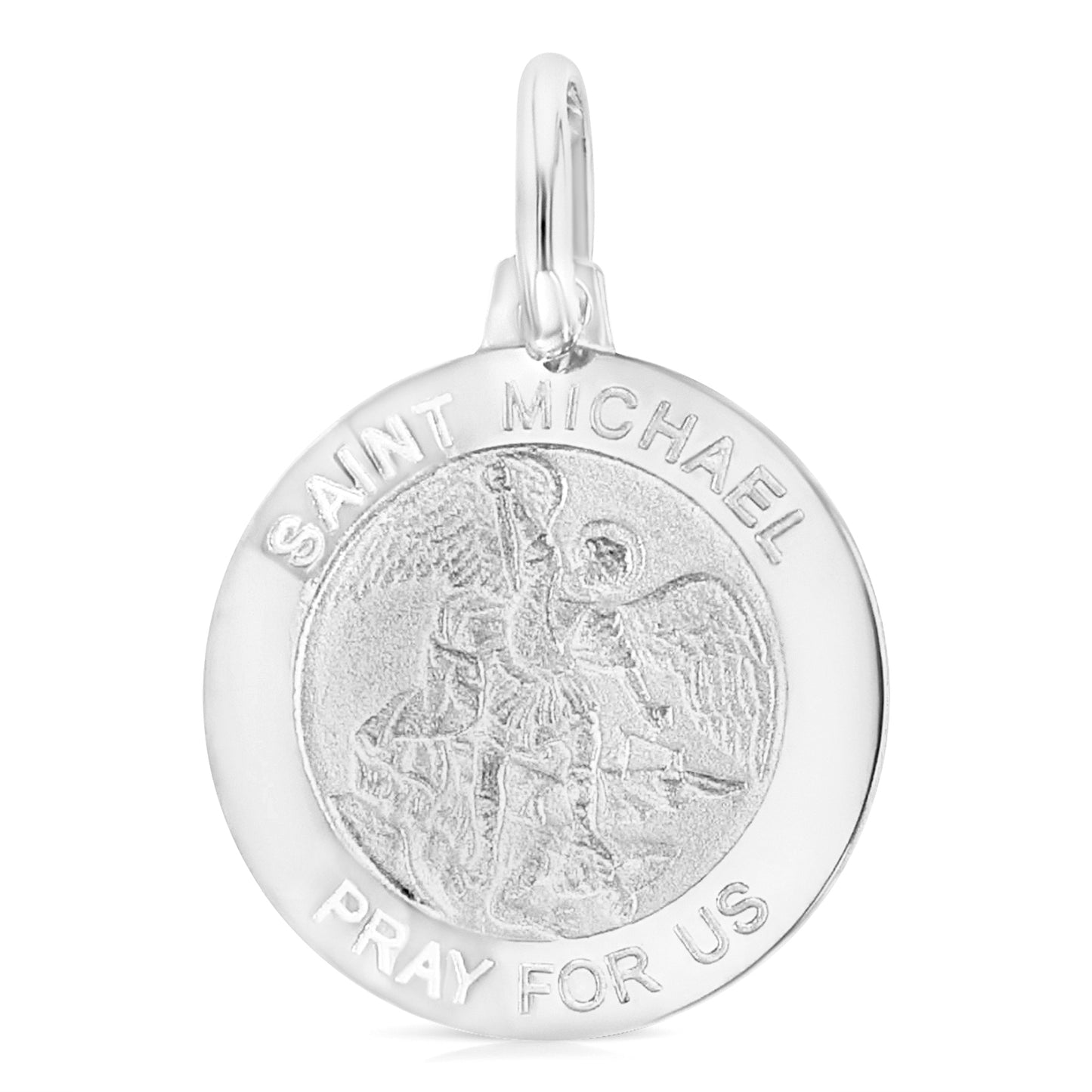 14K Gold St. Michael Pray For Us Pendant