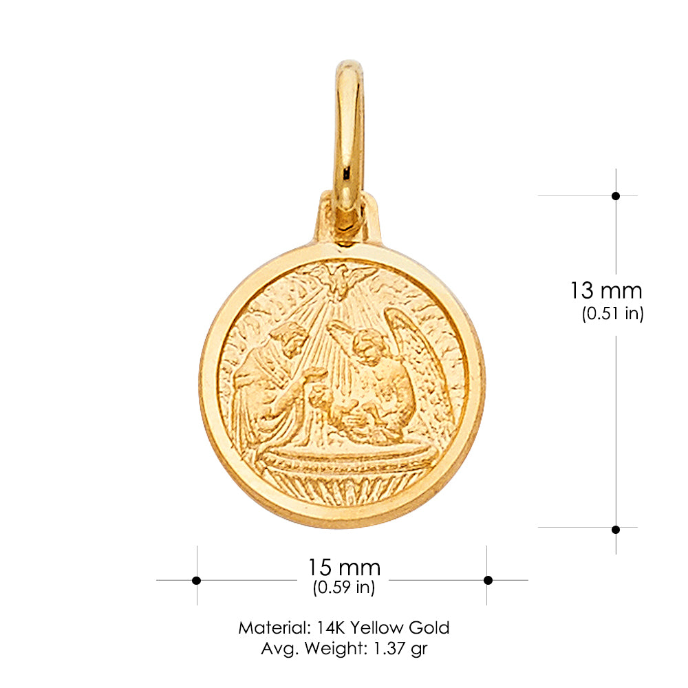 14K Gold Baptism Pendant