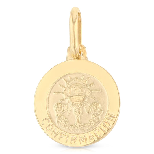 14K Gold Holy Communion Confirmacion Pendant