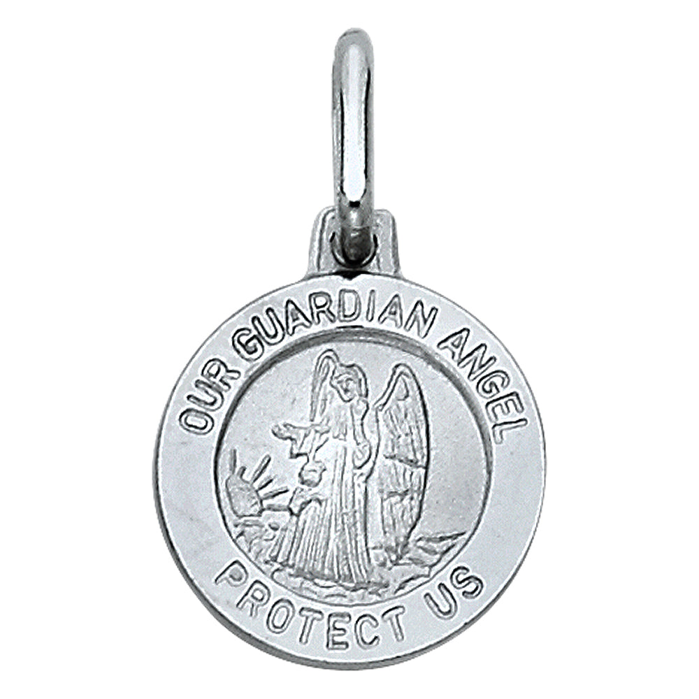 14K Gold Guardian Angel Protect Us Pendant