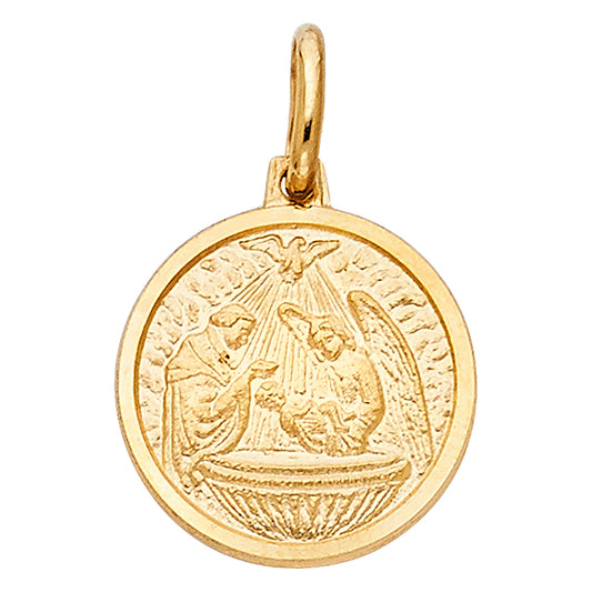 14K Gold Baptism Pendant