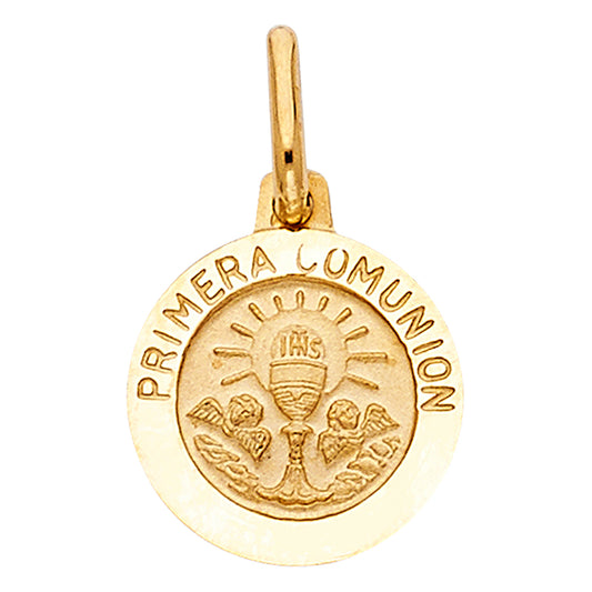 14K Gold Holy Primera Communion Pendant