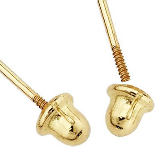 14K Yellow Gold Red CZ Heart Cut Hanging Earrings